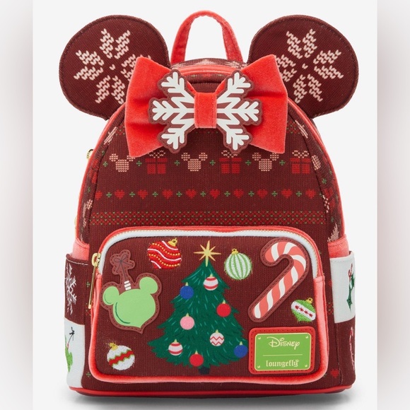 Loungefly Disney Minnie Mouse Sweater
Holiday Mini Backpack & wallet NWT - Picture 2 of 11
